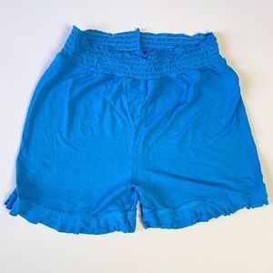 YOUNG, FABULOUS, & BROKE RUFFLE TRIM PULL ON SHORT